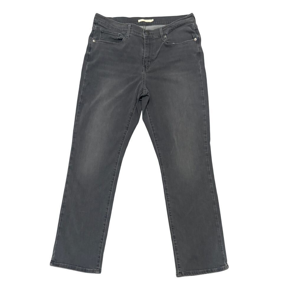 Levi’s Women Classic Straight Jeans 31x29 Gray Denim High Rise Casual Chic - Picture 2 of 10